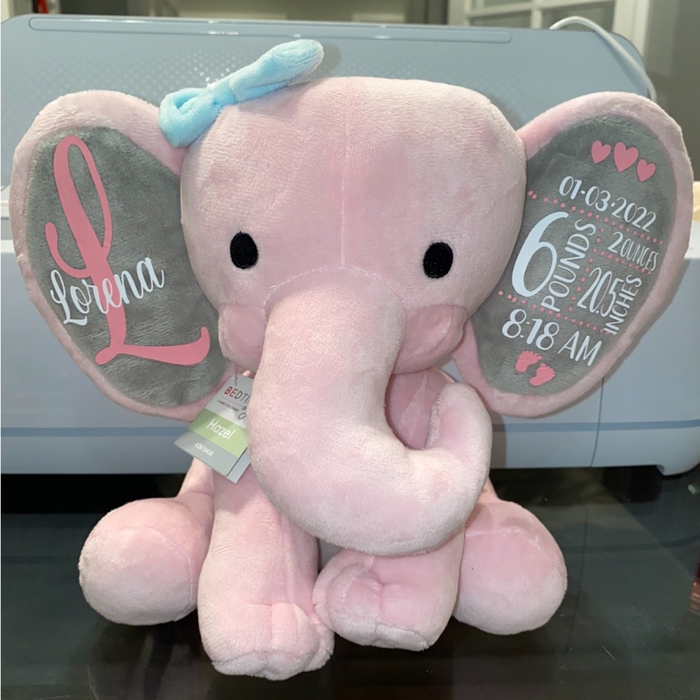 Personalized newborn elephant